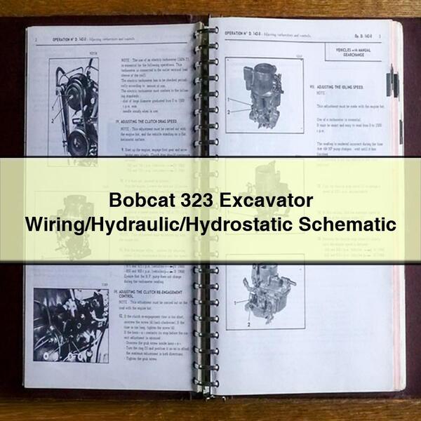 Bobcat 323 Excavator Wiring/Hydraulic/Hydrostatic Schematic