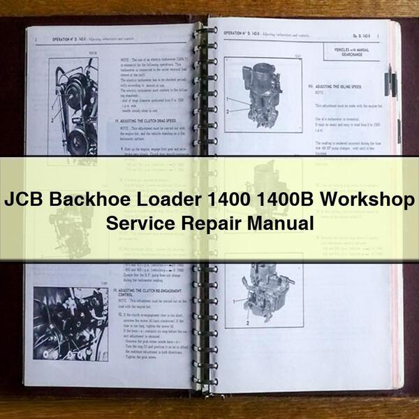 Manual de servicio y reparación del taller de la retroexcavadora JCB 1400 1400B