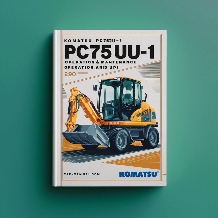 Manual de operación y mantenimiento de la excavadora hidráulica Komatsu PC75UU-1 (número de serie: 2908 y posteriores)