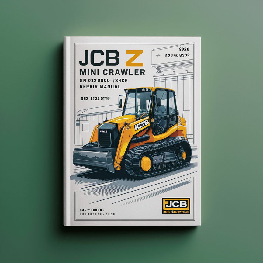 Manual de reparación y servicio de miniexcavadoras sobre cadenas JCB 8027 Z SN 1226000-1226499