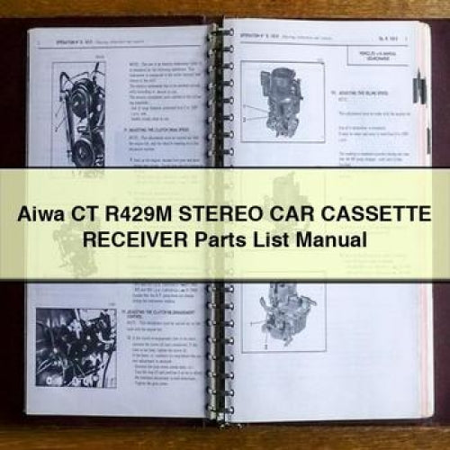 Liste des pièces du récepteur stéréo de voiture à cassette Aiwa CT R429M Télécharger le manuel PDF