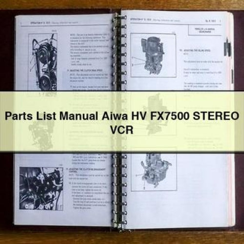 Liste des pièces détachées du magnétoscope stéréo Aiwa HV FX7500 Télécharger le PDF