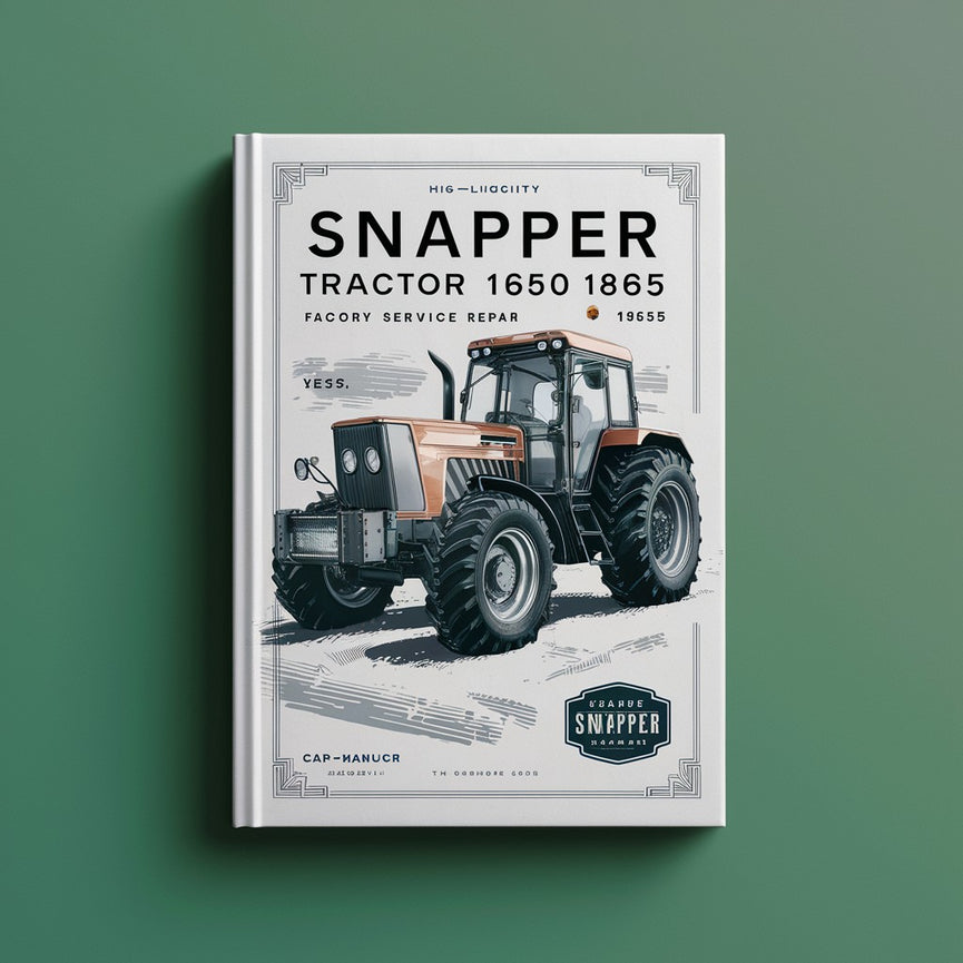 Snapper Tractor 1600 1650 1855 Factory Service Repair Manual