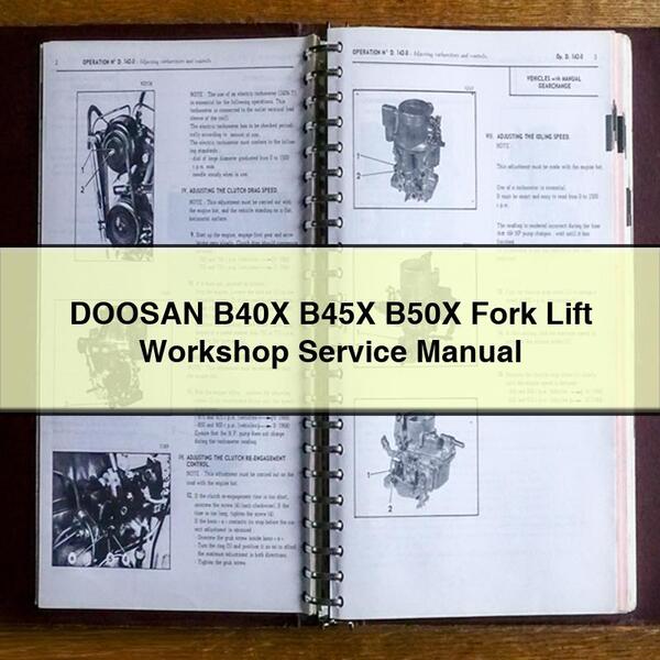 Manual de reparación y servicio del taller de carretillas elevadoras DOOSAN B40X B45X B50X