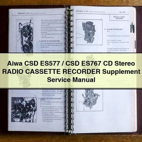 Aiwa CSD ES577 / CSD ES767 CD Stereo RADIO CASSETTE RECORDER Supplement Service Manual PDF Download