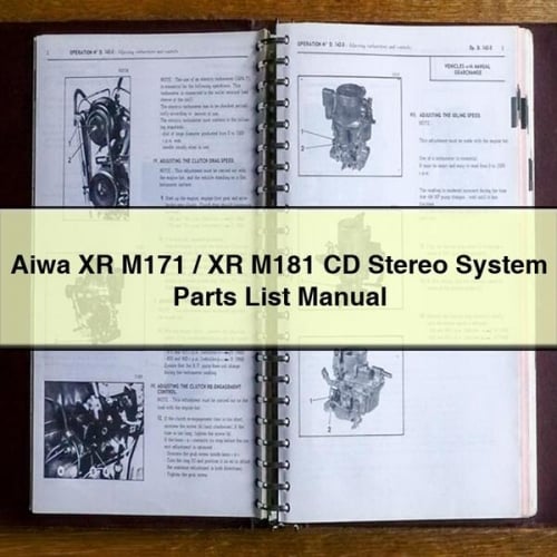 Aiwa XR M171 / XR M181 CD Stereo System Parts List Manual PDF Download