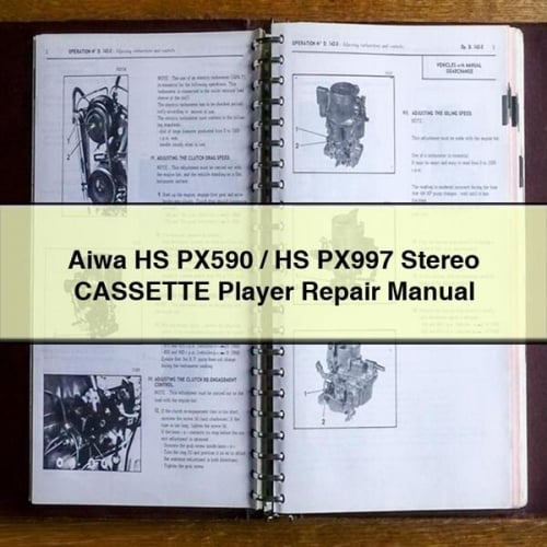 Aiwa HS PX590 / HS PX997 Stereo CASSETTE Player Repair Manual PDF Download