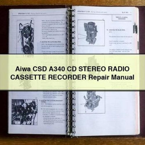 Manuel de réparation de l'enregistreur de cassettes radio stéréo Aiwa CSD A340 CD PDF à télécharger