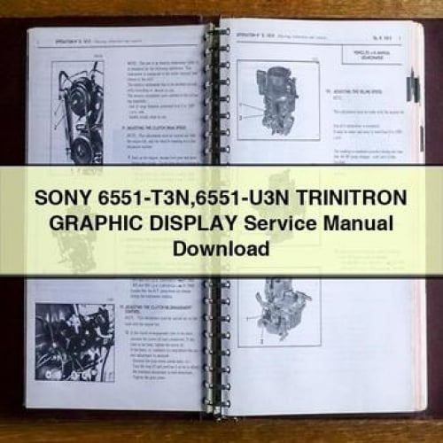 Manuel d'entretien de l'écran graphique SONY 6551-T3N 6551-U3N TRINITRON Télécharger le PDF