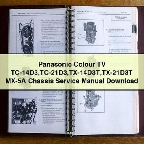 Panasonic Colour TV TC-14D3 TC-21D3 TX-14D3T TX-21D3T MX-5A Chassis Service Manual Download PDF