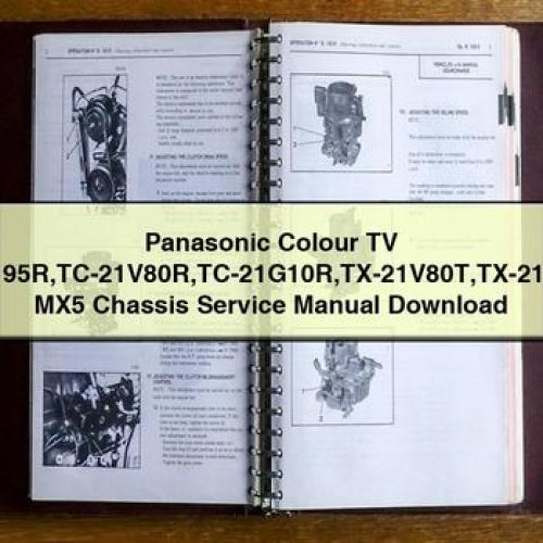 Manuel d'entretien du châssis du téléviseur couleur Panasonic TC-2195R TC-21V80R TC-21G10R TX-21V80T TX-21G10T MX5 Télécharger le PDF