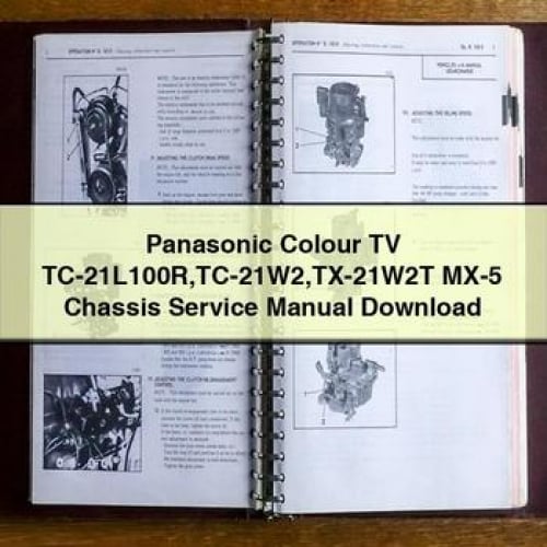 Manuel d'entretien du châssis du téléviseur couleur Panasonic TC-21L100R TC-21W2 TX-21W2T MX-5 Télécharger le PDF