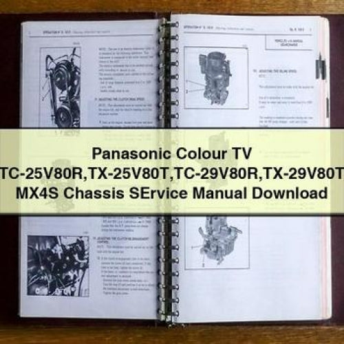 Manuel d'entretien du châssis du téléviseur couleur Panasonic TC-25V80R TX-25V80T TC-29V80R TX-29V80T MX4S Télécharger le PDF