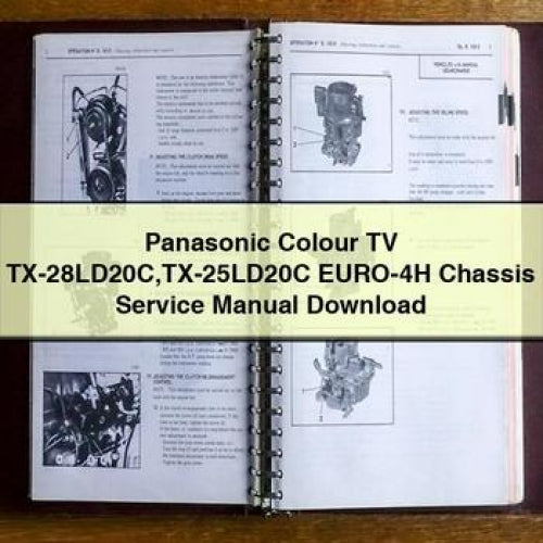 Manuel d'entretien du châssis du téléviseur couleur Panasonic TX-28LD20C TX-25LD20C EURO-4H Télécharger le PDF