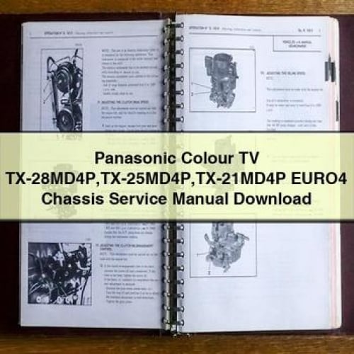 Manuel d'entretien du châssis du téléviseur couleur Panasonic TX-28MD4P TX-25MD4P TX-21MD4P EURO4 Télécharger le PDF