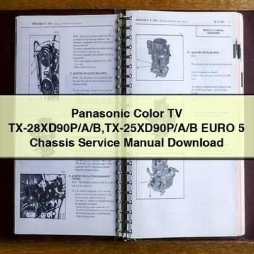 Manuel d'entretien du châssis TV couleur Panasonic TX-28XD90P/A/B TX-25XD90P/A/B EURO 5 Télécharger le PDF