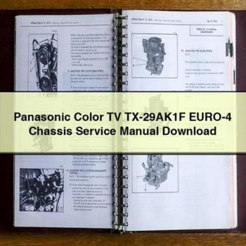 Manuel d'entretien du châssis du téléviseur couleur Panasonic TX-29AK1F EURO-4 Télécharger le PDF