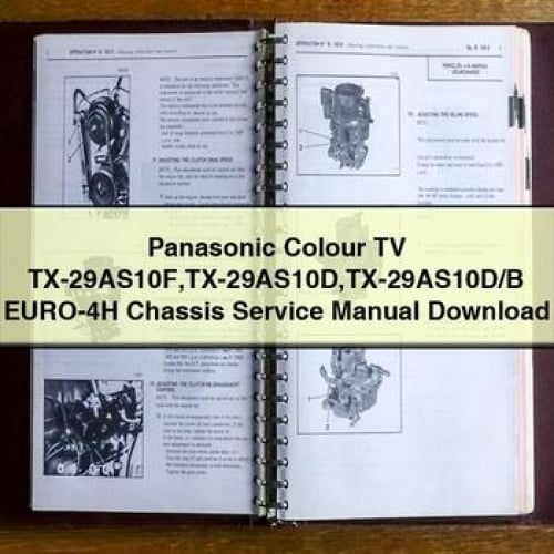 Manuel d'entretien du châssis du téléviseur couleur Panasonic TX-29AS10F TX-29AS10D TX-29AS10D/B EURO-4H Télécharger le PDF