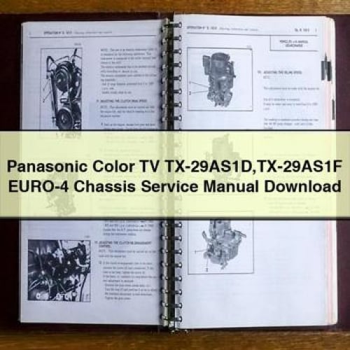 Manuel d'entretien du châssis du téléviseur couleur Panasonic TX-29AS1D TX-29AS1F EURO-4 Télécharger le PDF