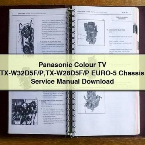 Manuel d'entretien du châssis du téléviseur couleur Panasonic TX-W32D5F/P TX-W28D5F/P EURO-5 Télécharger le PDF