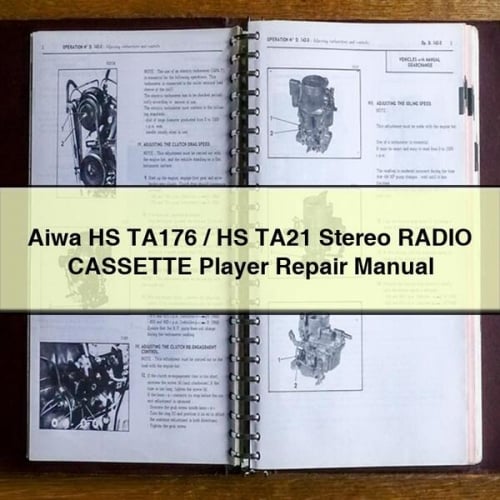 Manuel de réparation du lecteur de cassettes radio stéréo Aiwa HS TA176 / HS TA21 en format PDF à télécharger