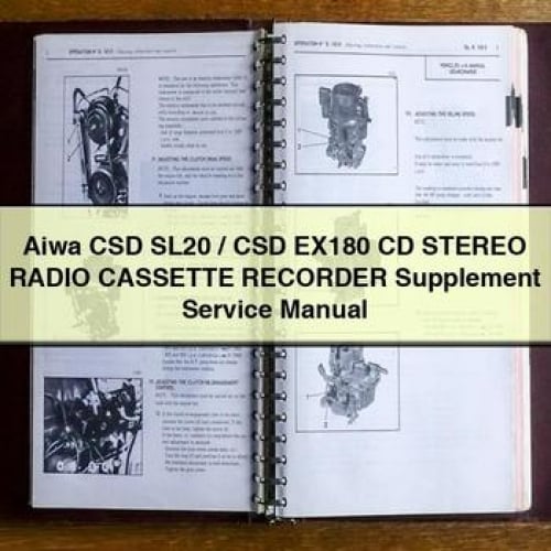 Aiwa CSD SL20 / CSD EX180 CD Stereo RADIO CASSETTE RECORDER Supplément Manuel de service Téléchargement PDF