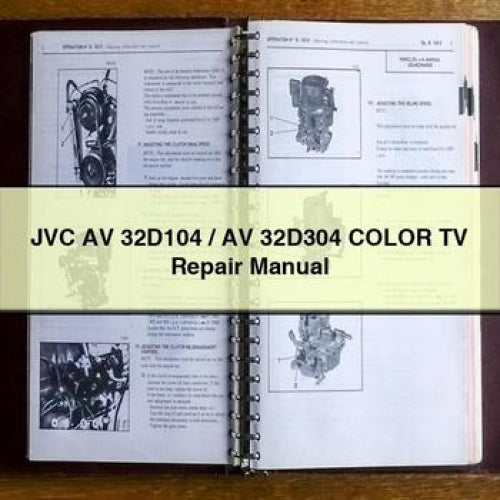 Téléchargement PDF du manuel de réparation du téléviseur couleur JVC AV 32D104 / AV 32D304