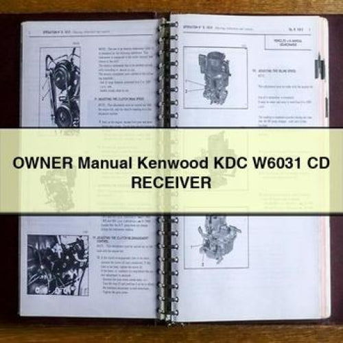 Manuel du propriétaire du récepteur CD Kenwood KDC W6031 Télécharger le PDF