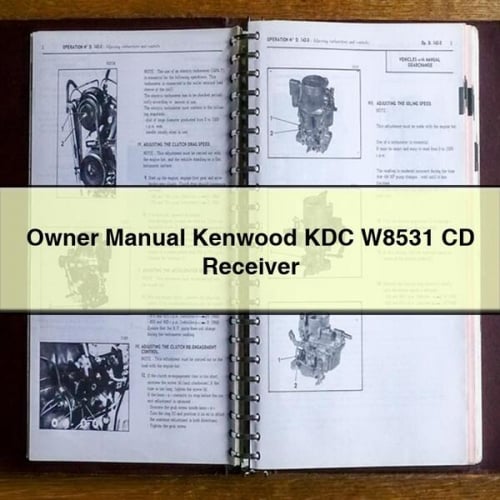 Owner Manual Kenwood KDC W8531 CD Receiver PDF Download