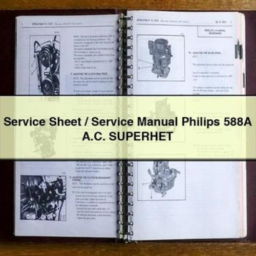 Service Sheet / Service Manual Philips 588A A.C. SuperHET PDF Download