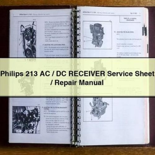 Philips 213 AC / DC Receiver Service Sheet / Repair Manual PDF Download