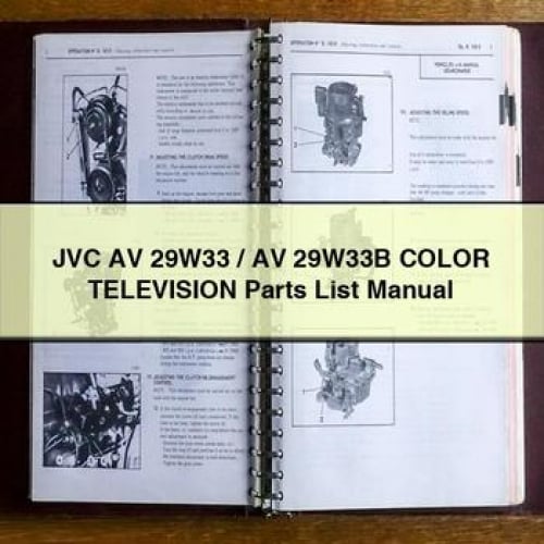 JVC AV 29W33 / AV 29W33B Color TELEVISION Parts List Manual PDF Download