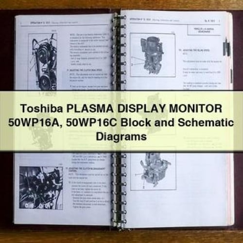 Schémas fonctionnels et schématiques des moniteurs à écran plasma Toshiba 50WP16A et 50WP16C