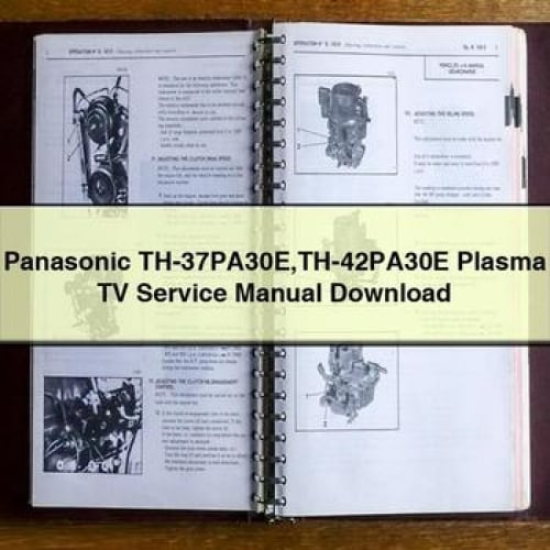 Manuel d'entretien du téléviseur plasma Panasonic TH-37PA30E TH-42PA30E Télécharger le PDF