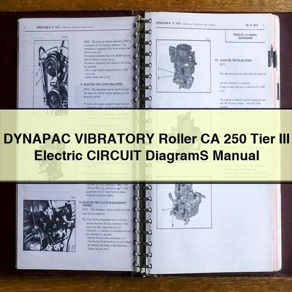 DYNAPAC VIBRATORY Roller CA 250 Tier III Electric CIRCUIT DiagramS Manual