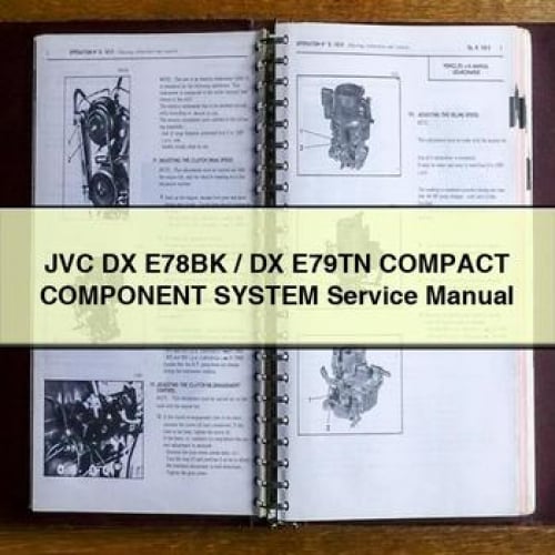 Manuel d'entretien du système compact JVC DX E78BK / DX E79TN en format PDF à télécharger