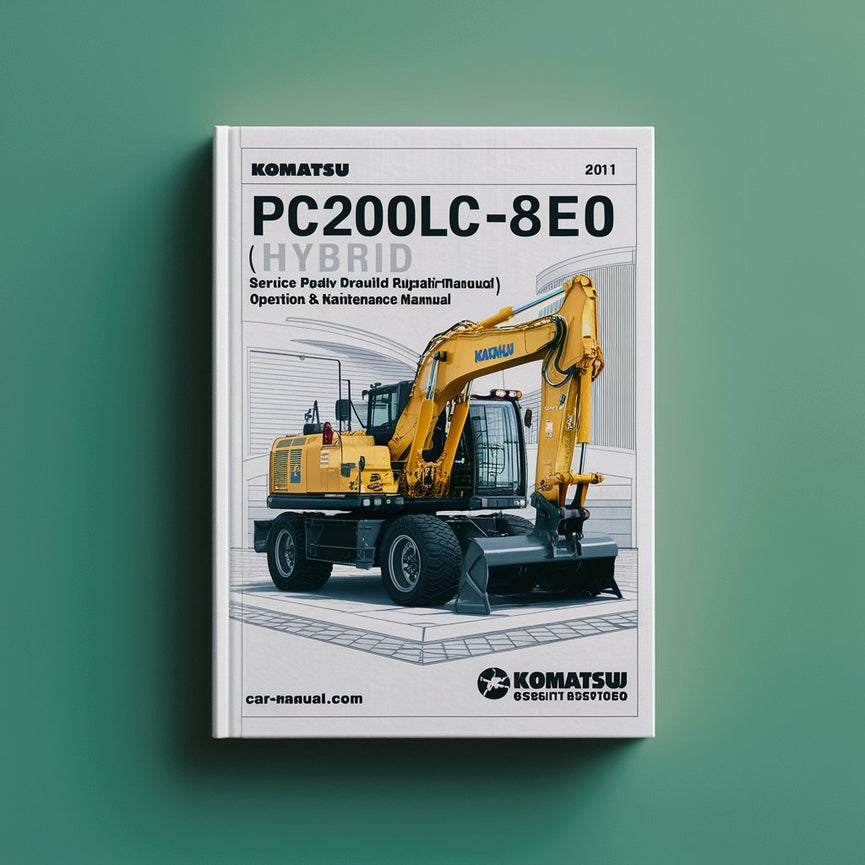 Manual de servicio y reparación de la excavadora hidráulica Komatsu PC200LC-8E0 (híbrida) + Manual de operación y mantenimiento (número de serie: 1001 y posteriores)