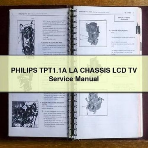 Manuel d'entretien du téléviseur LCD PHILIPS TPT1.1A LA CHASSIS PDF à télécharger