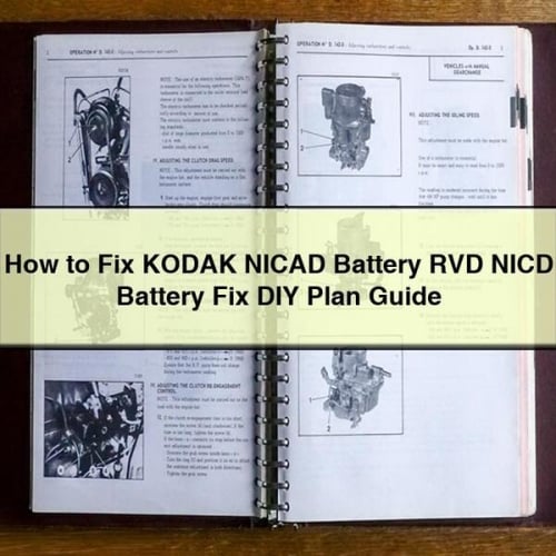 Comment réparer la batterie KODAK NICAD RVD Guide de plan de réparation de batterie NICD DIY