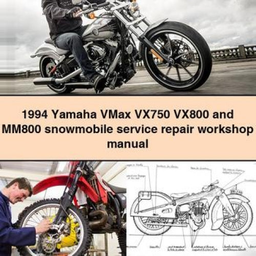 Manuel d'atelier de réparation et d'entretien des motoneiges Yamaha VMax VX750 VX800 et MM800 1994 Télécharger PDF