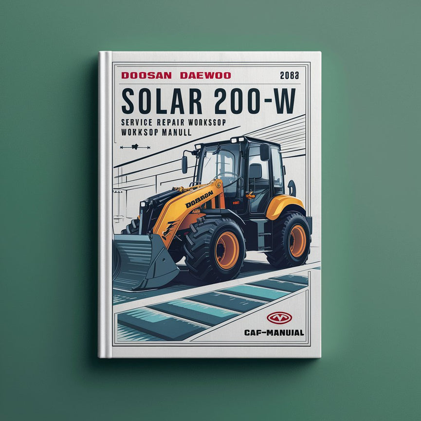 Manual de taller y reparación de la excavadora de ruedas Doosan Daewoo Solar 200W-V