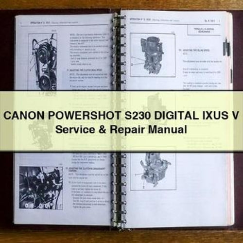 CANON POWERSHOT S230 Digital IXUS V Service & Repair Manual PDF Download