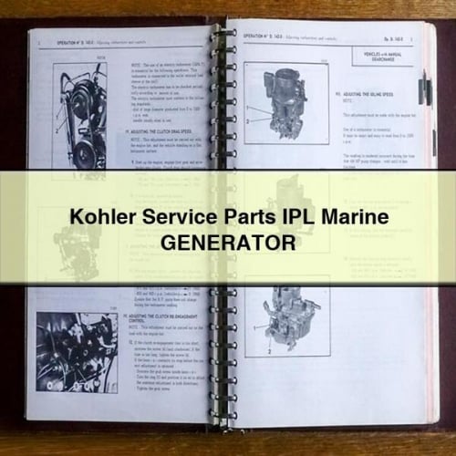 Pièces de rechange KOHLER IPL Marine GÉNÉRATEUR