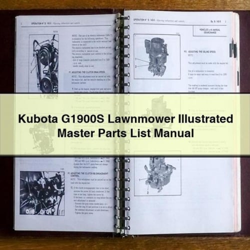 Manuel illustré des pièces détachées de la tondeuse à gazon Kubota G1900S à télécharger en PDF