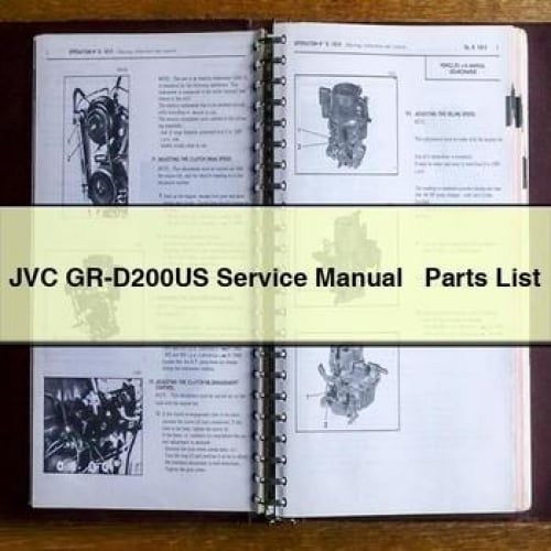 Manuel de service JVC GR-D200US + liste des pièces détachées à télécharger en PDF