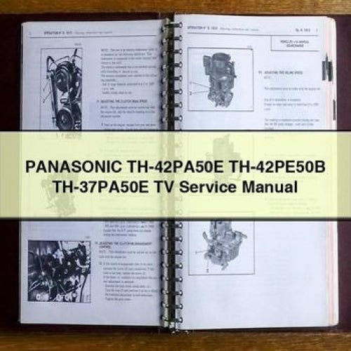 Manuel de service du téléviseur PANASONIC TH-42PA50E TH-42PE50B TH-37PA50E Télécharger PDF