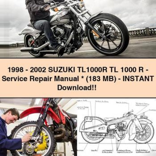 1998 - 2002 Suzuki TL1000R TL 1000 R - Manuel de réparation et d'entretien * (183 Mo) - Téléchargement instantané PDF