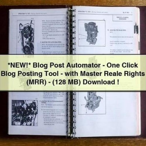 *NEW* Blog Post Automator - One Click Blog Posting Tool - with Master Reale Rights (MRR) - (128 MB) Download