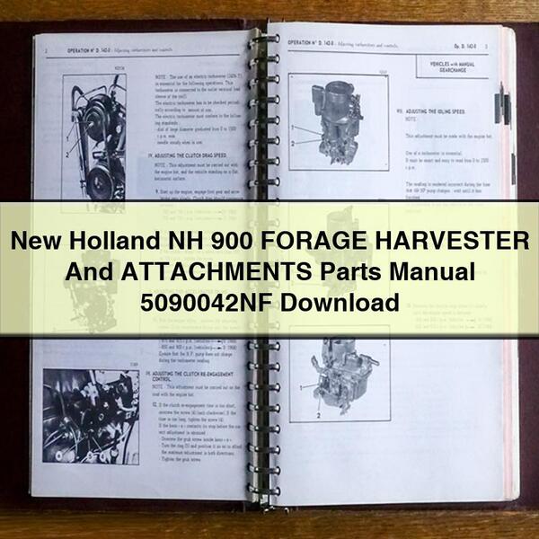 Manuel des pièces détachées pour récolteuse de fourrage New Holland NH 900 et accessoires 5090042NF