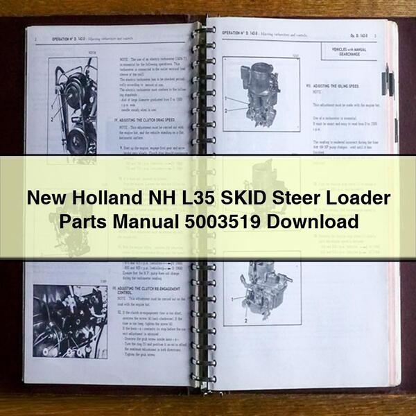 New Holland NH L35 SKID Steer Loader Parts Manual 5003519